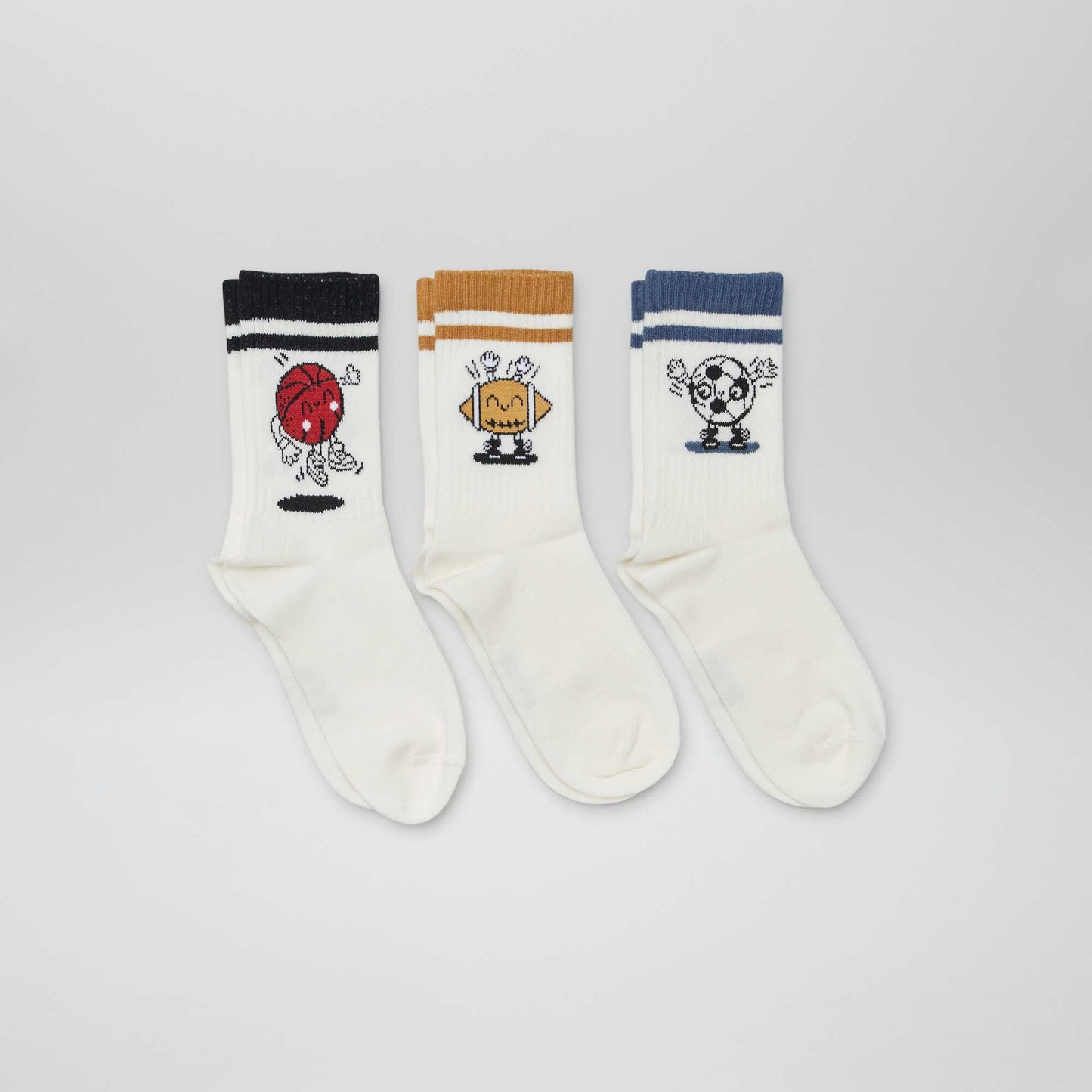 Chaussettes de type sport Blanc