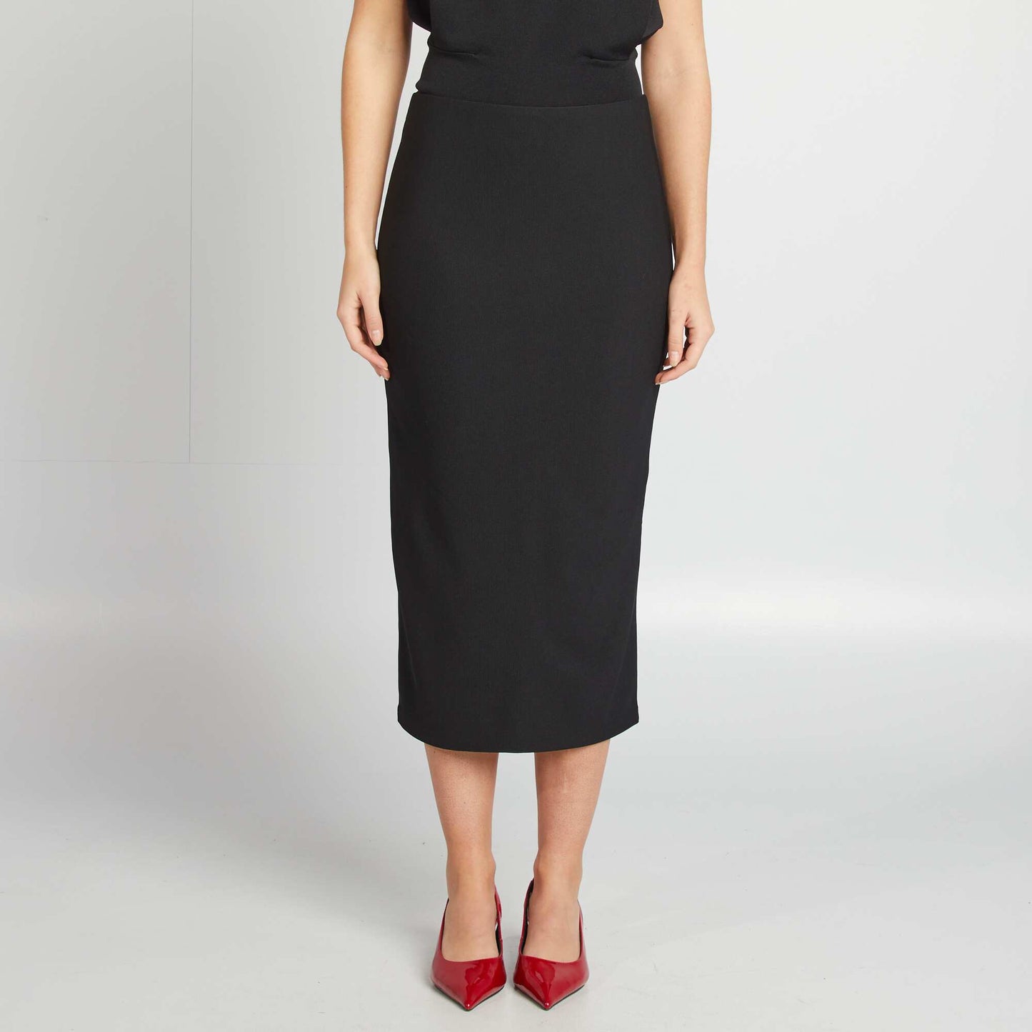 Jupe midi NOIR