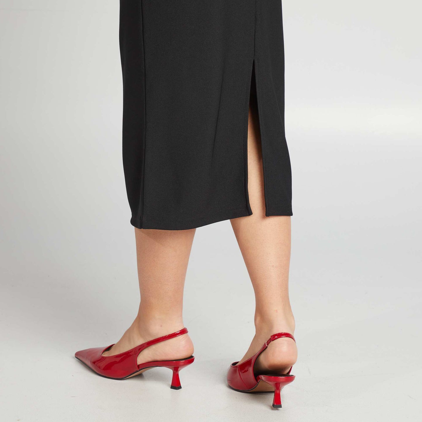 Jupe midi NOIR