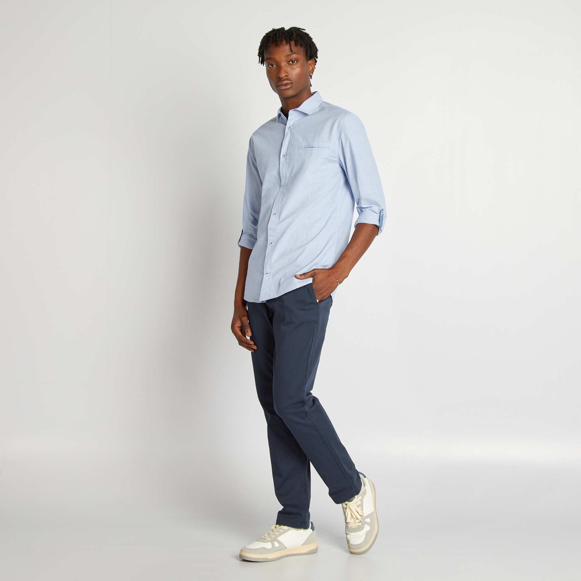 Pantalon chino multipoches BLEU
