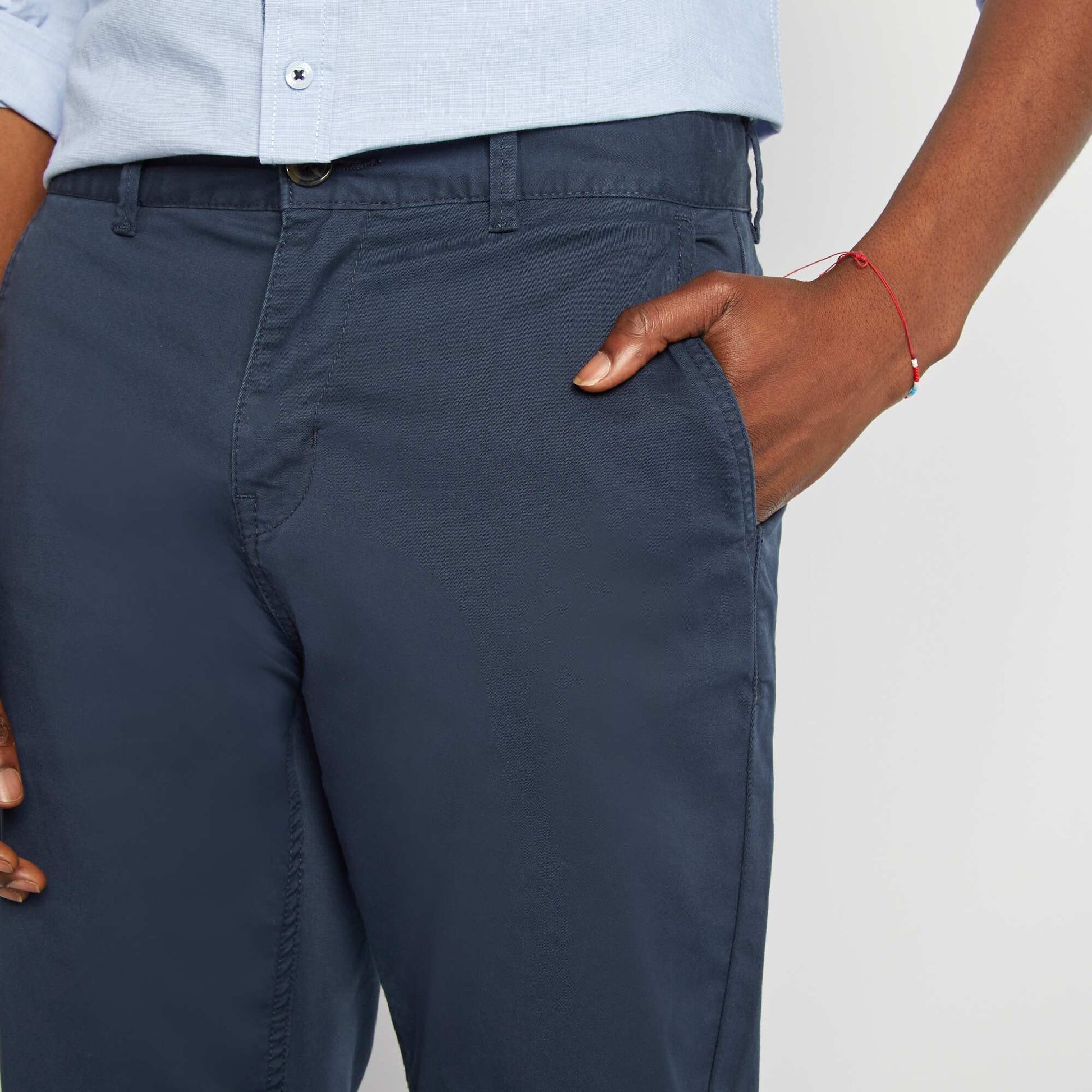 Pantalon chino multipoches BLEU