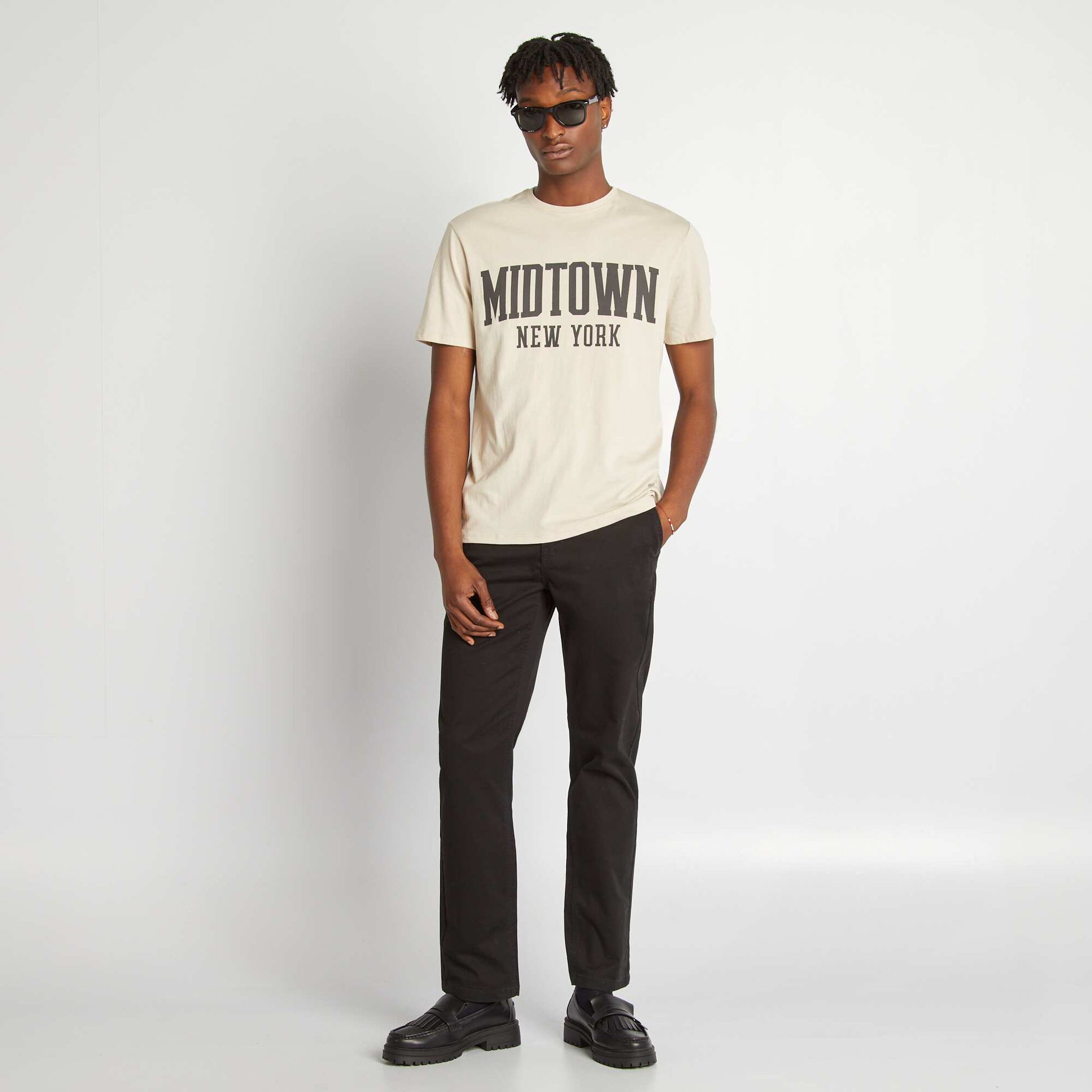 Pantalon chino multipoches NOIR