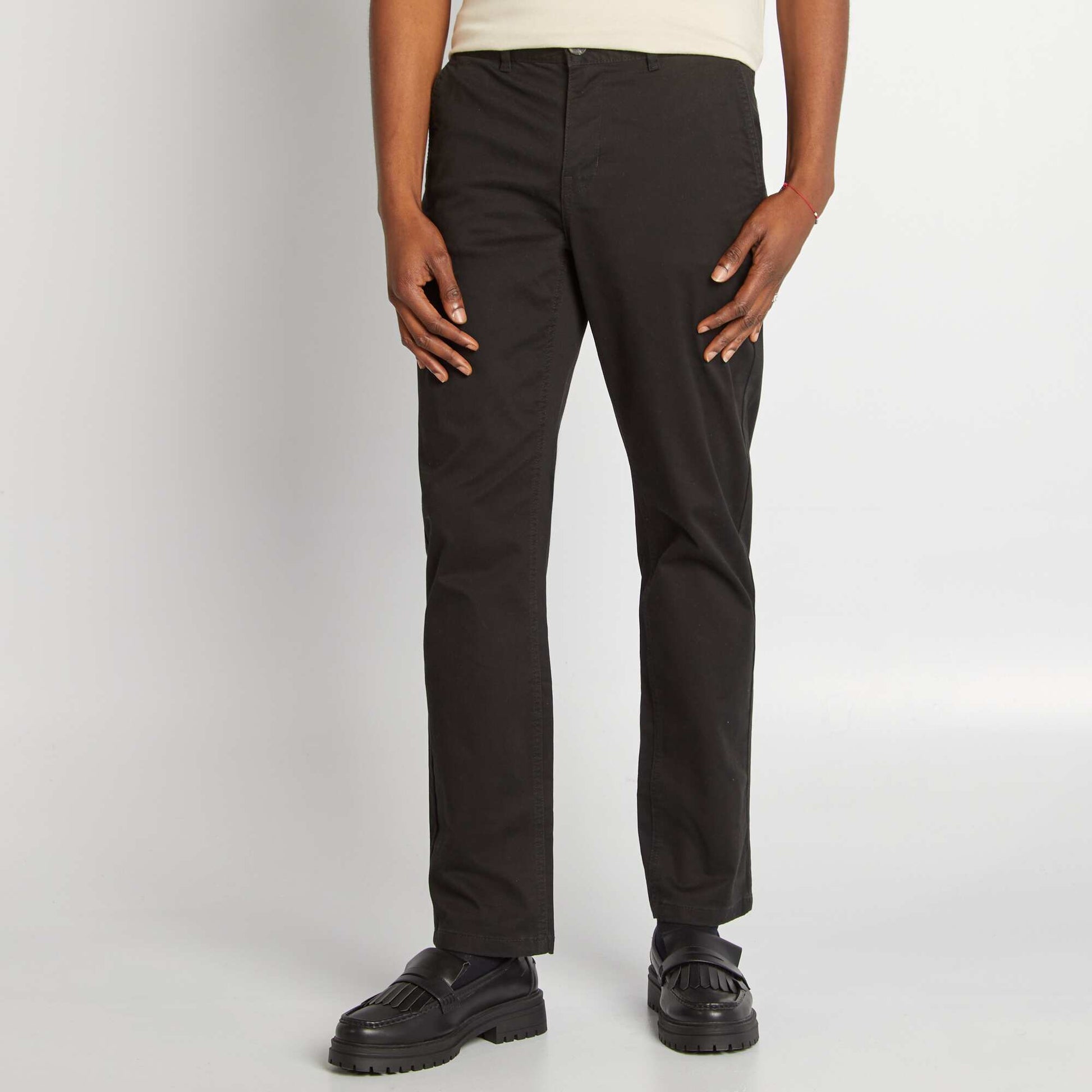 Pantalon chino multipoches NOIR