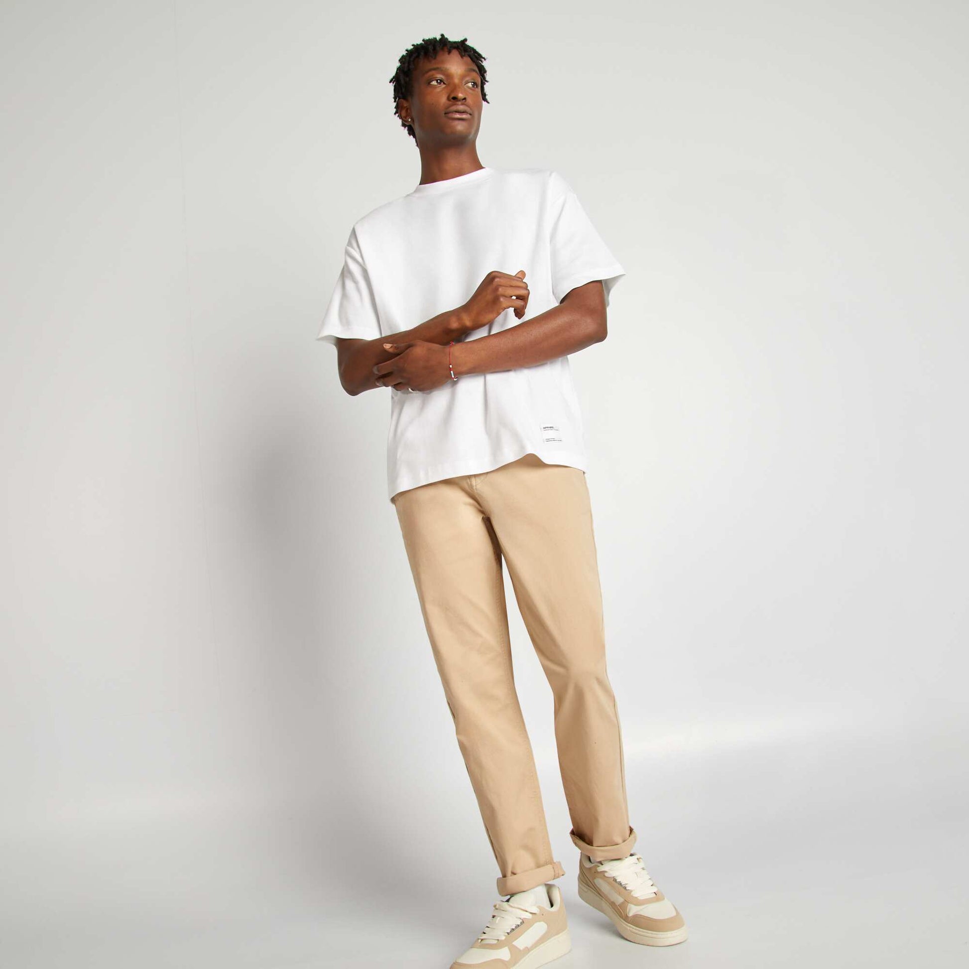 Pantalon chino multipoches BEIGE