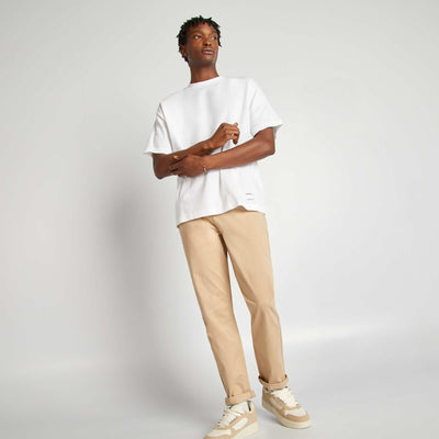 Pantalon chino multipoches BEIGE