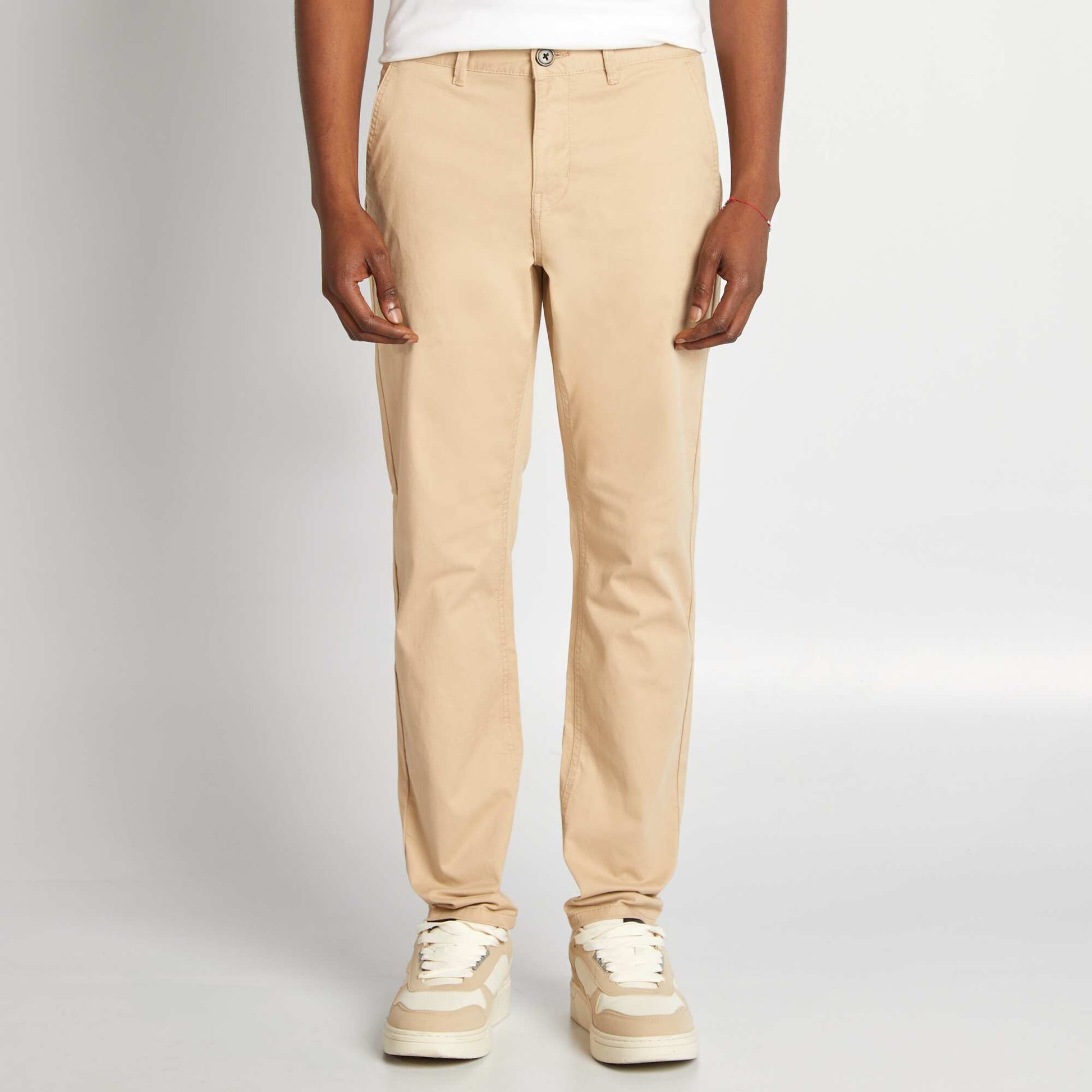 Pantalon chino multipoches BEIGE