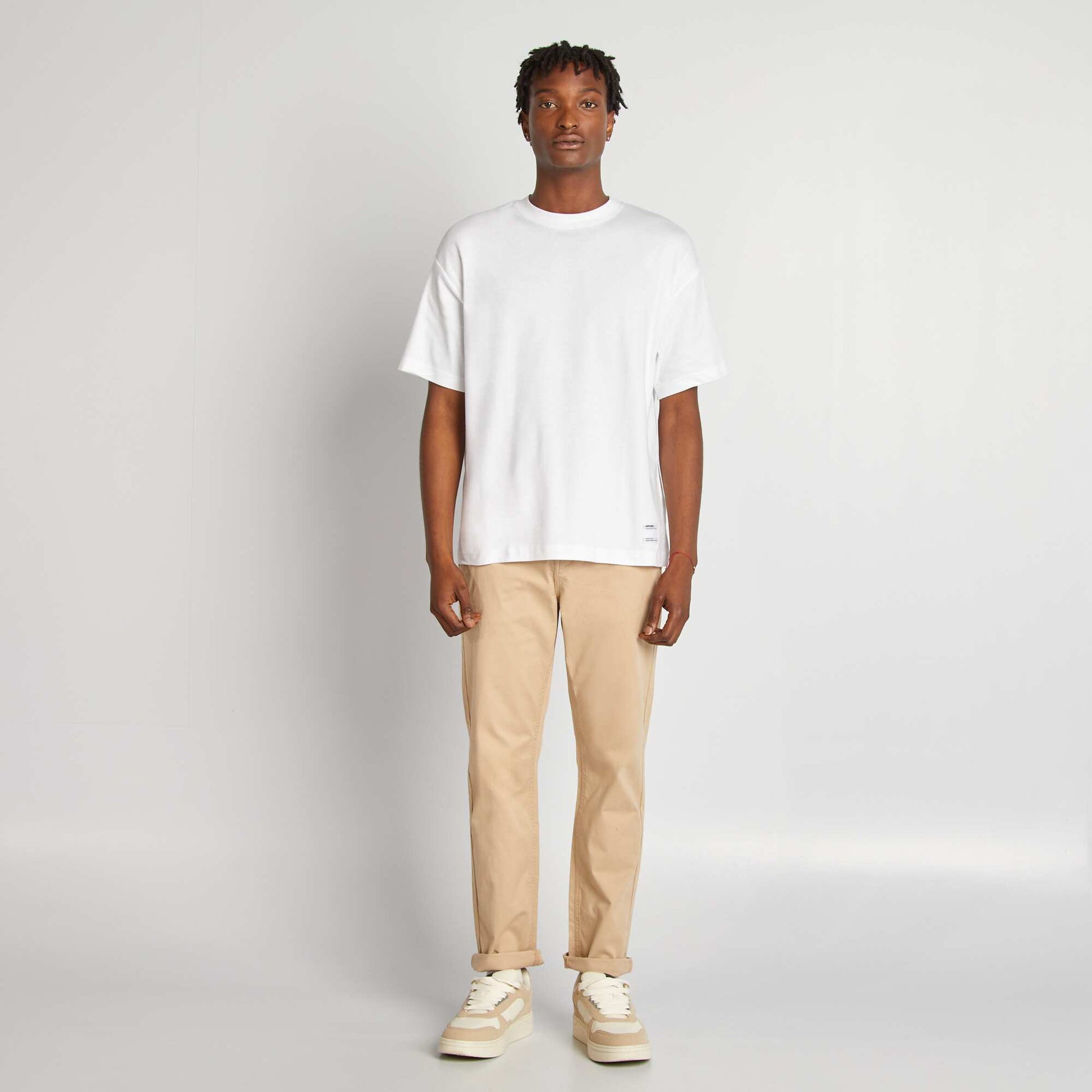 Pantalon chino multipoches BEIGE