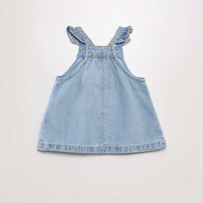 Robe salopette en jean BLEU
