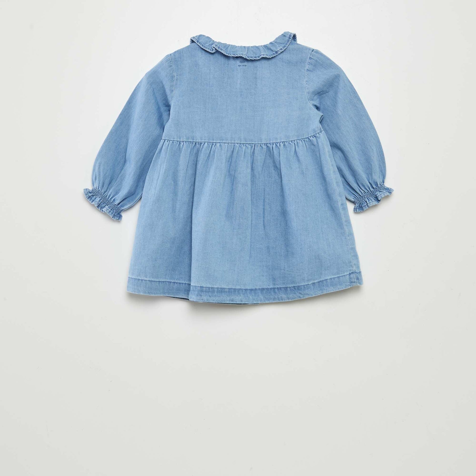 Robe longue en denim Bleu