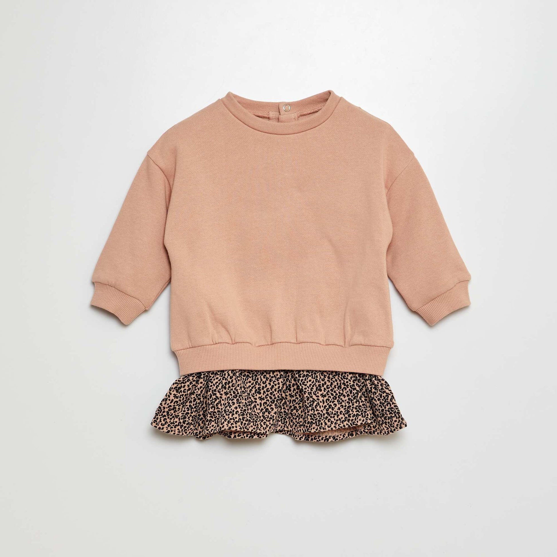 Robe 2 en 1 esprit sweat Rose