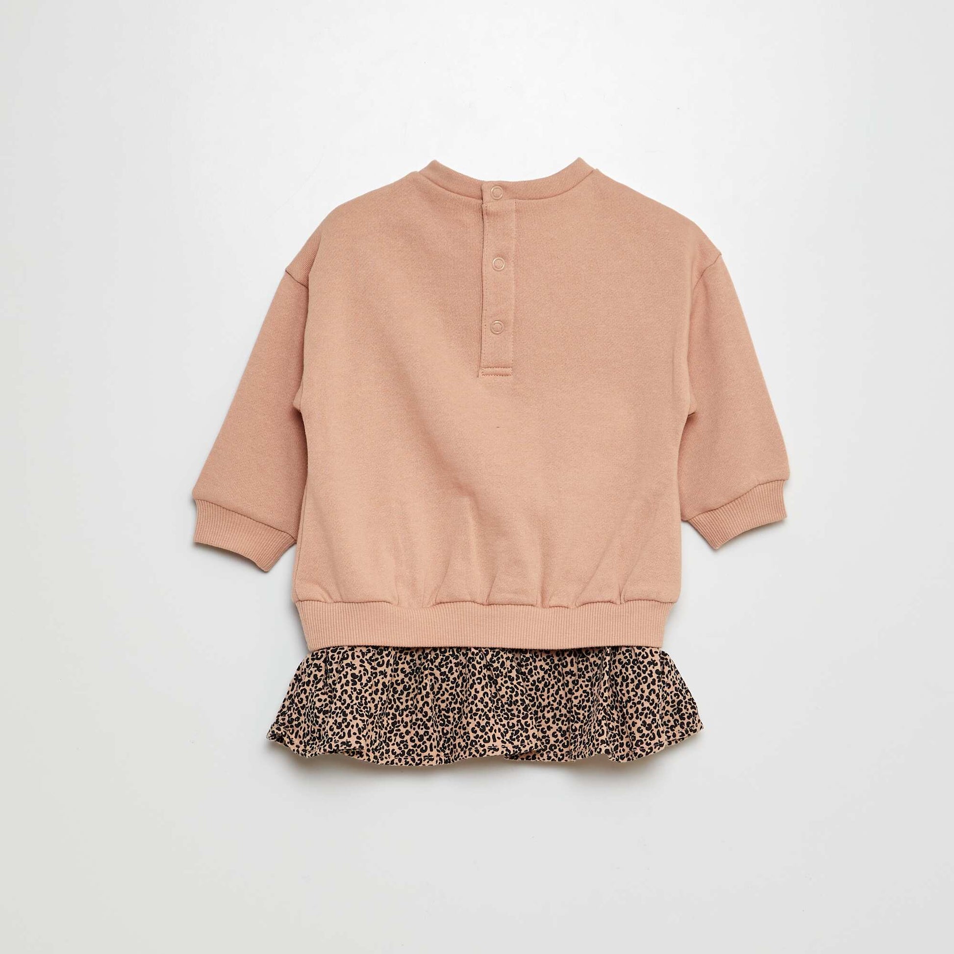 Robe 2 en 1 esprit sweat Rose