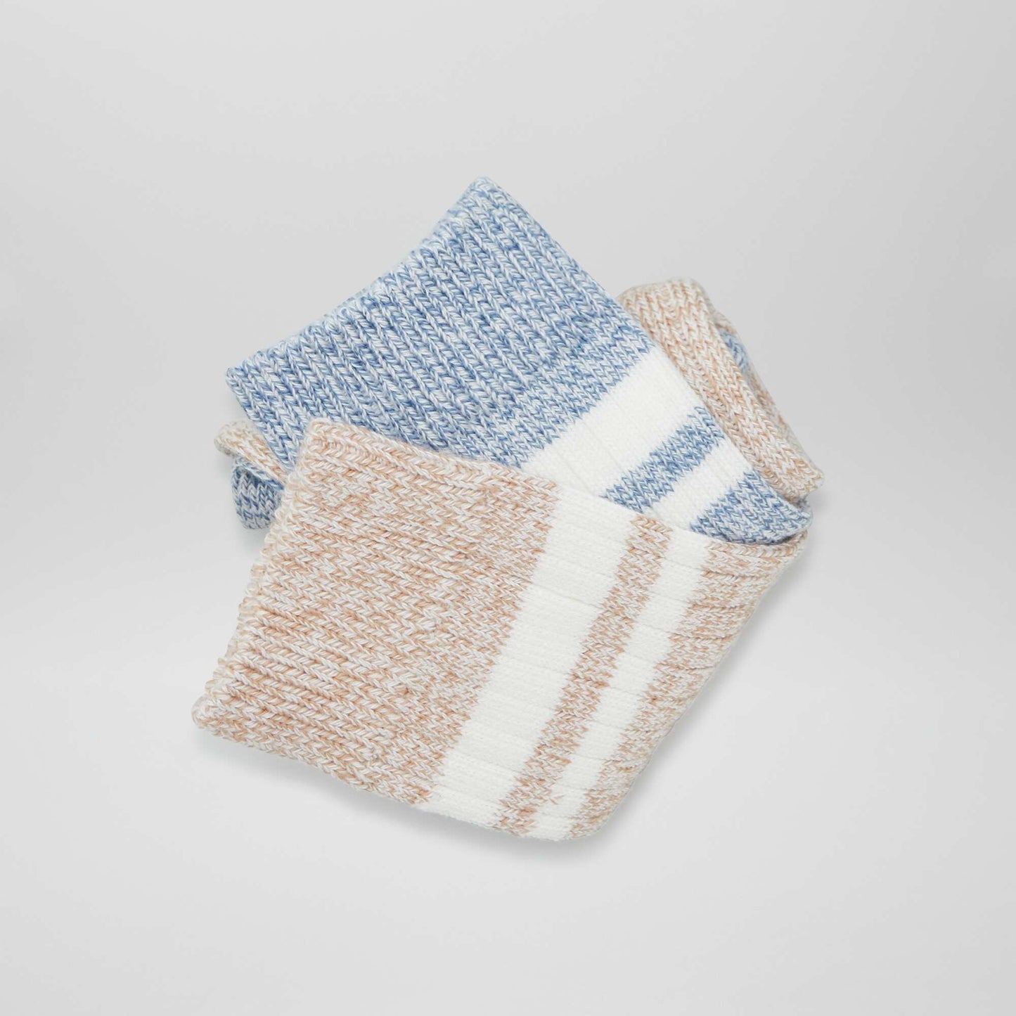 Chaussettes chaudes maille moulin e Gris