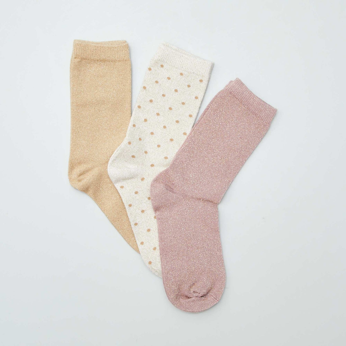 Lot de 3 paires de chaussettes pailletées Bleu