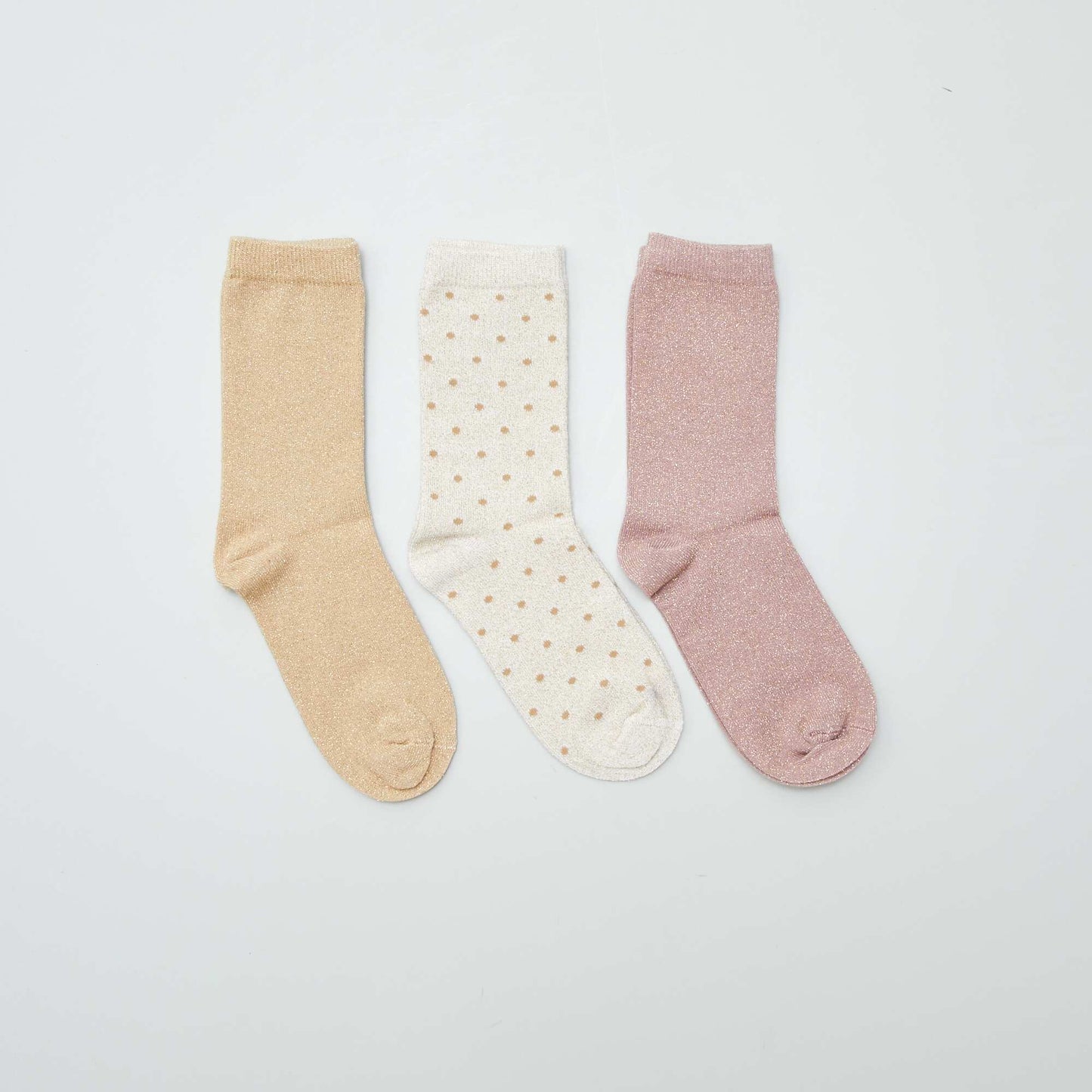 Lot de 3 paires de chaussettes pailletées Bleu