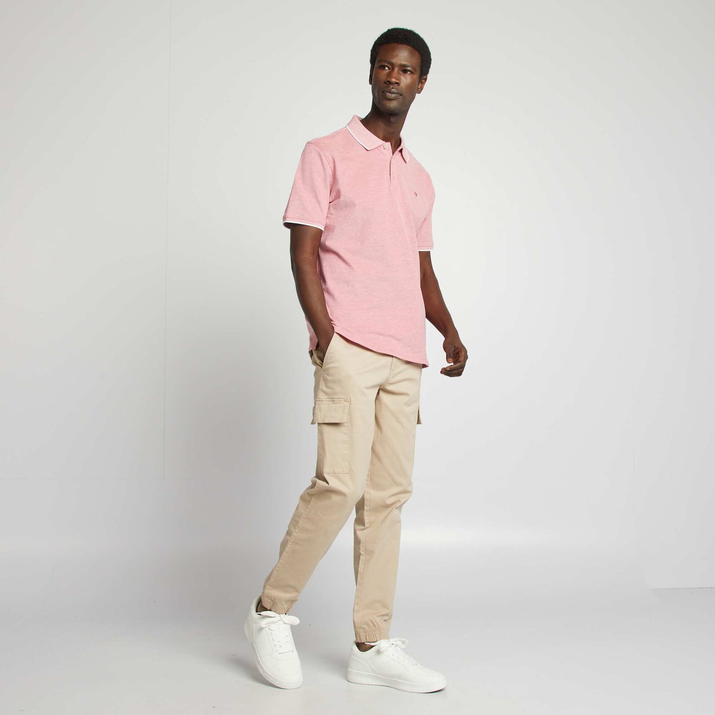 Polo en piqué de coton ROSE