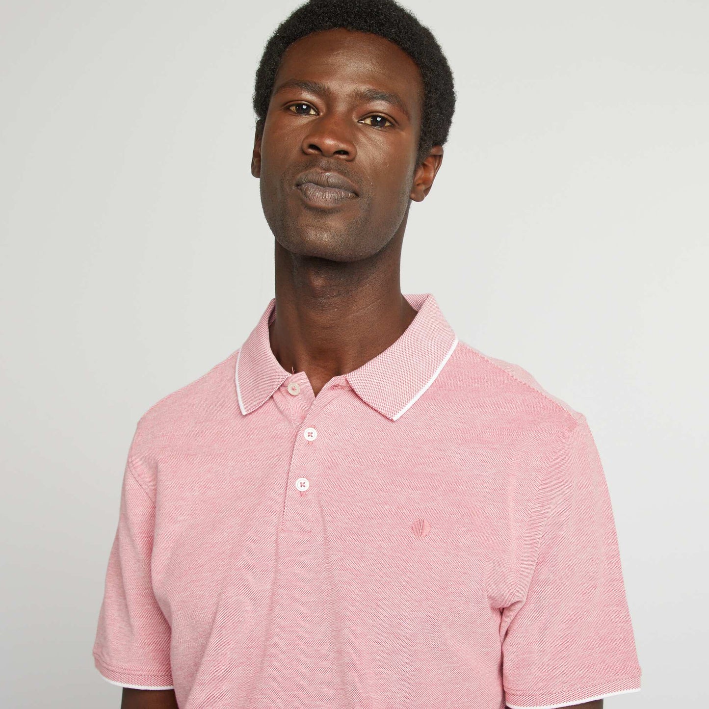 Polo en piqué de coton ROSE
