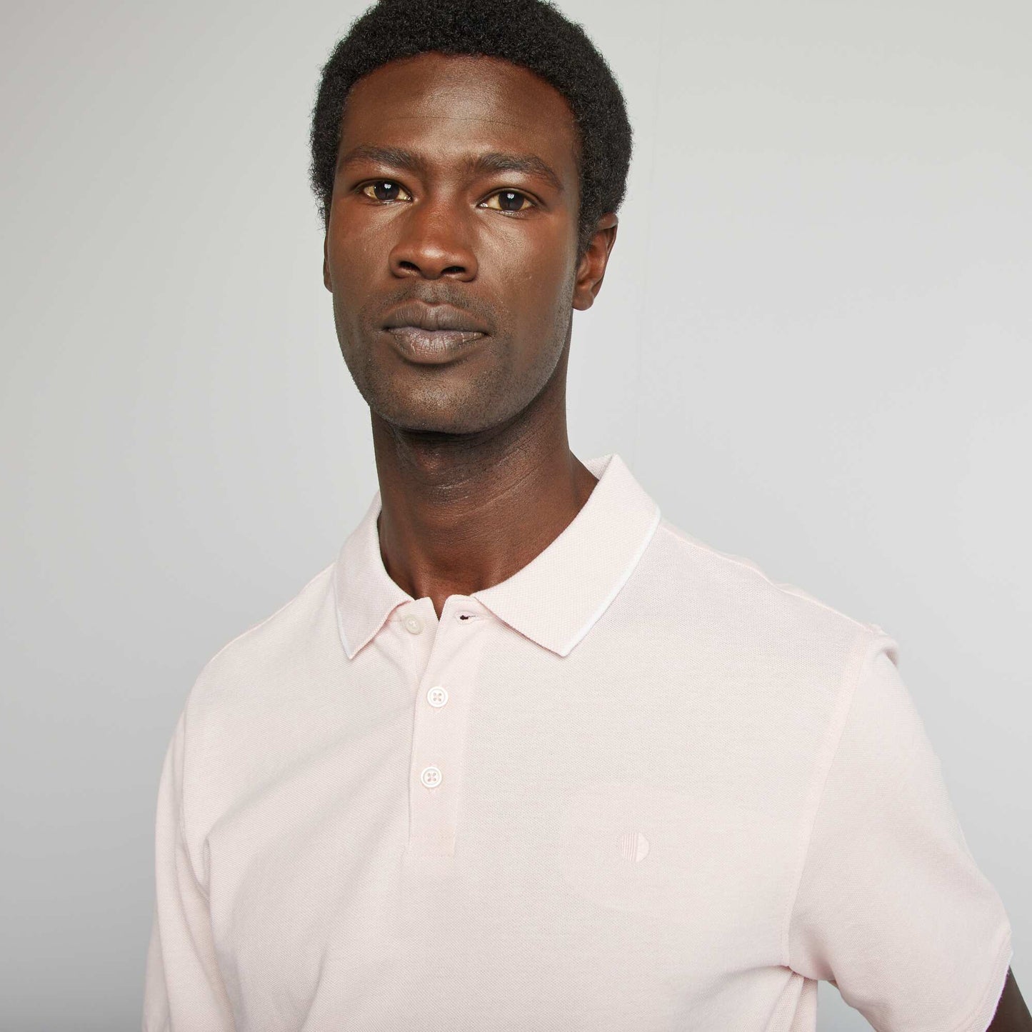 Polo en piqué de coton ROSE PASTEL