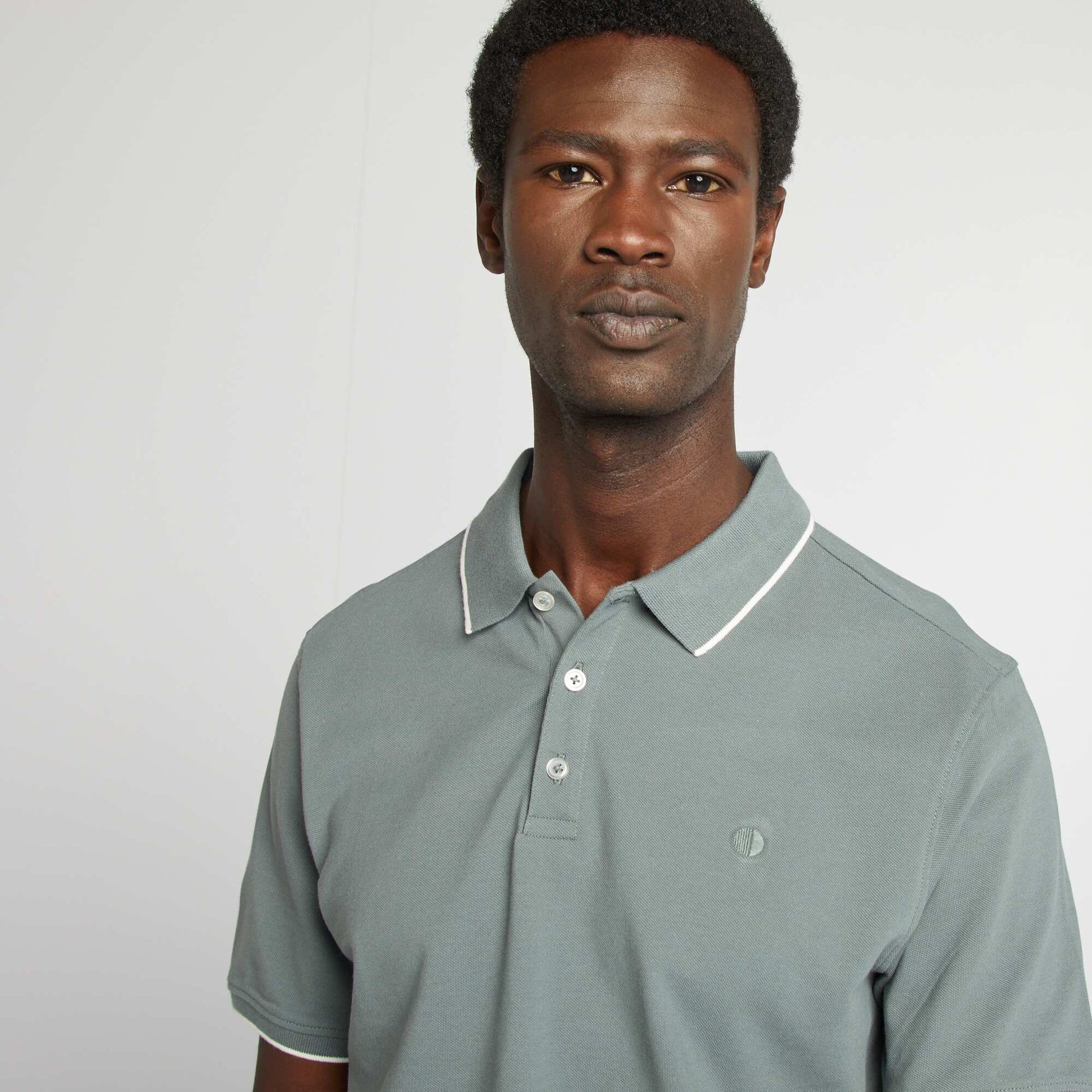 Polo en piqué de coton VERT