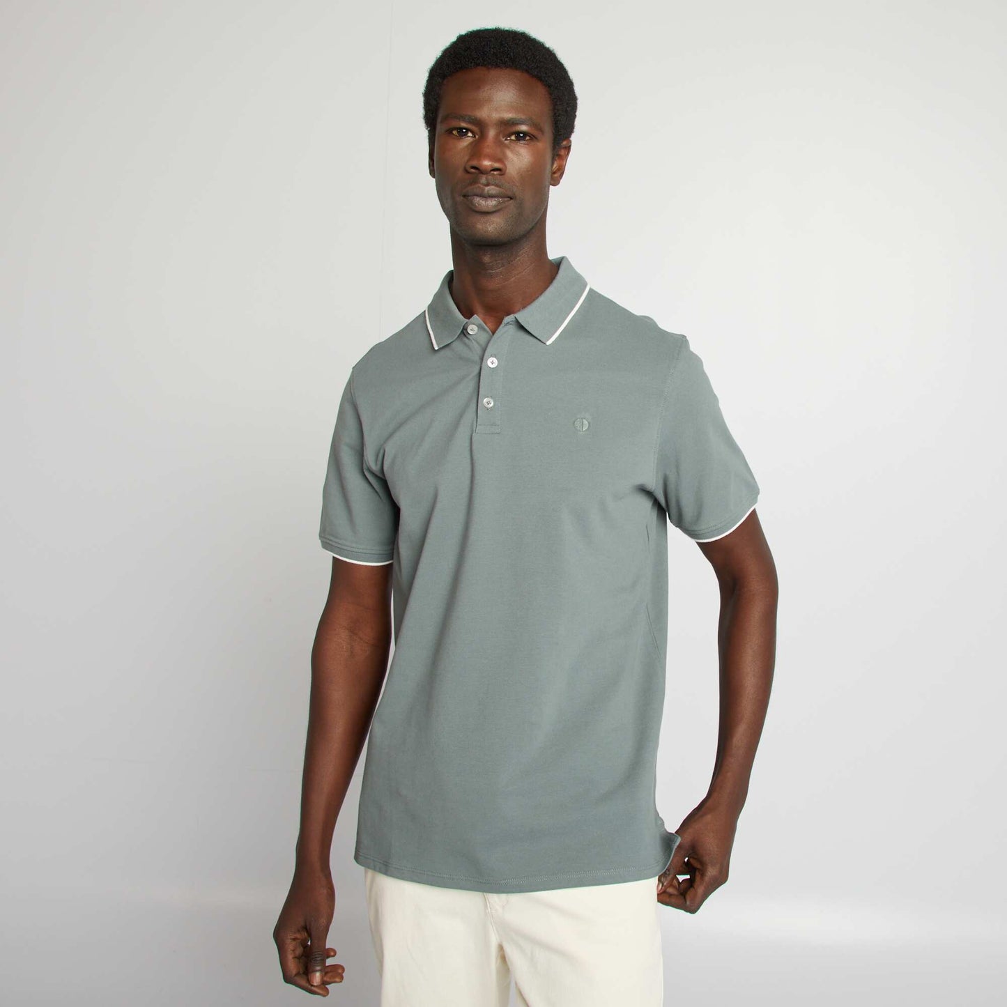 Polo en piqué de coton VERT
