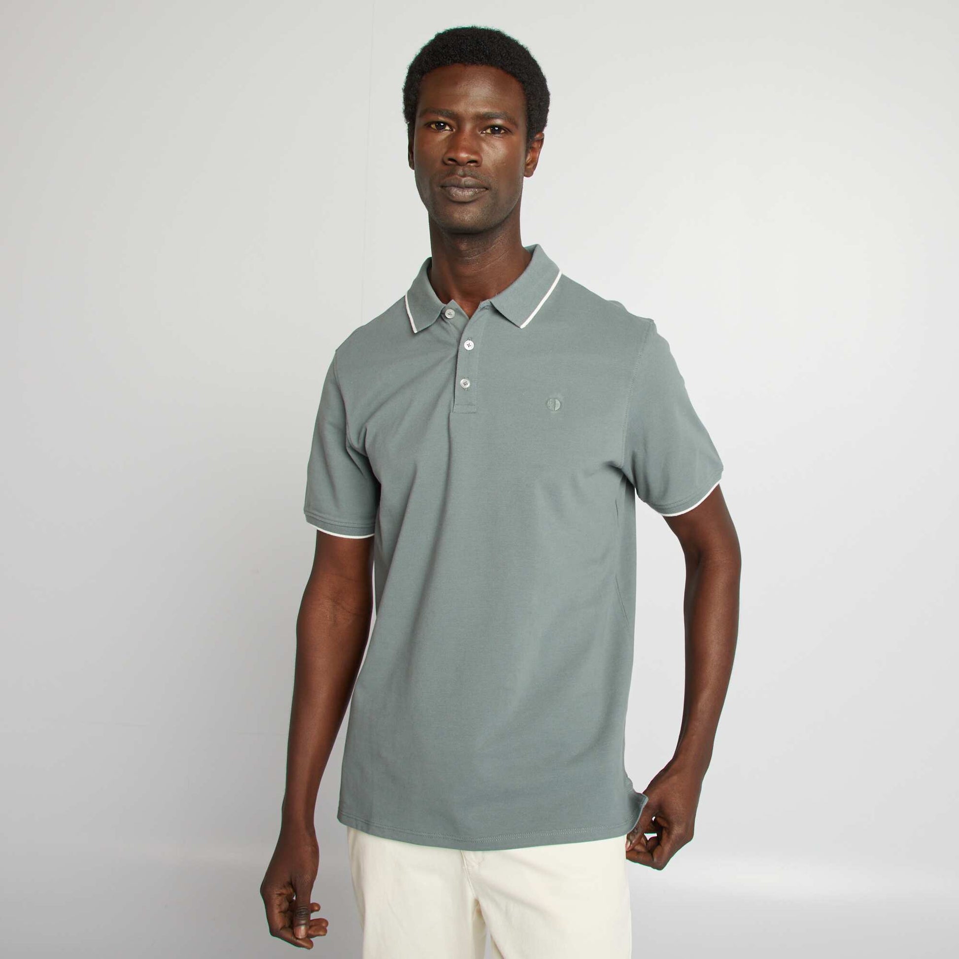 Polo en piqué de coton VERT