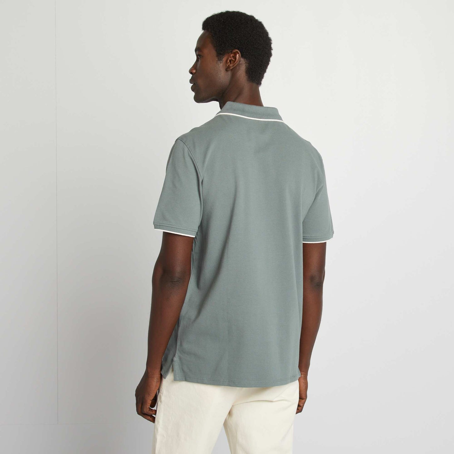 Polo en piqué de coton VERT