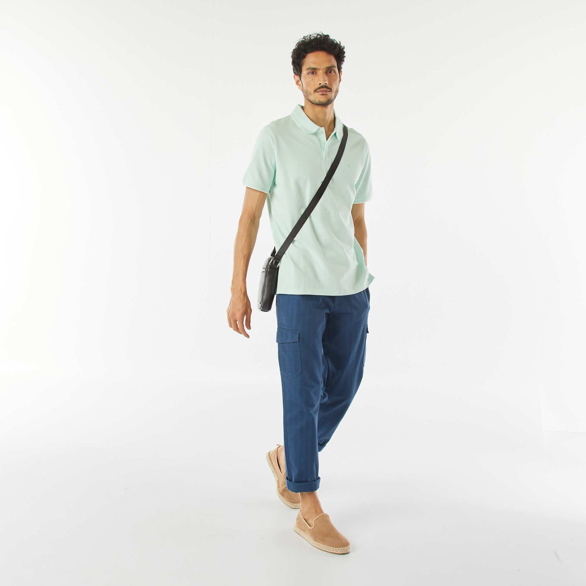 Polo en piqué de coton VERT