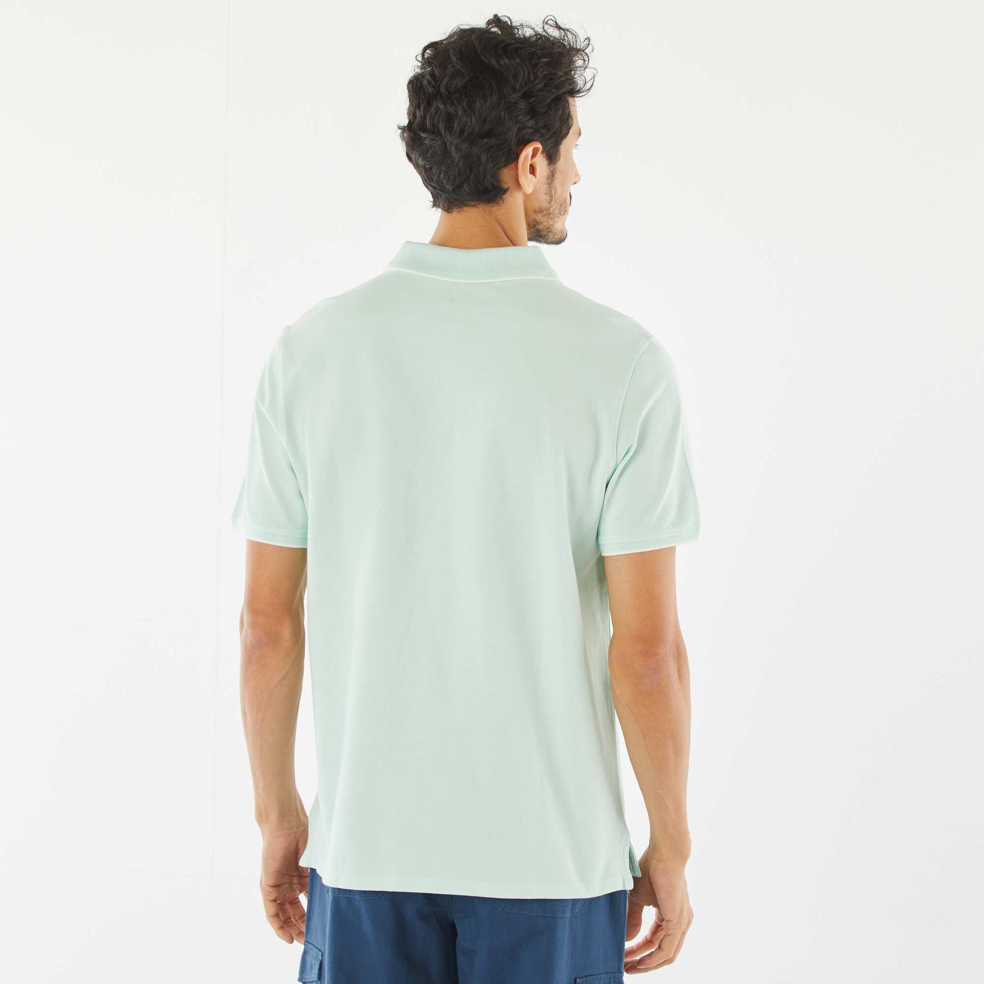 Polo en piqué de coton VERT