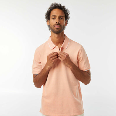 Polo en piqué de coton ORANGE
