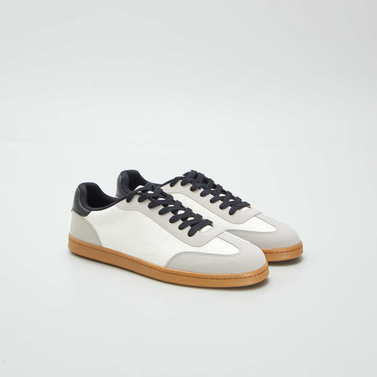 Baskets basses tricolore BLANC