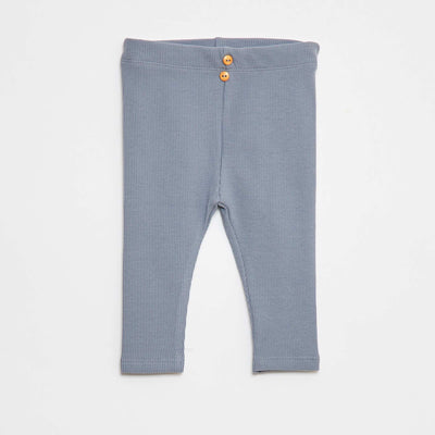 Legging côtelé avec boutons BLEU