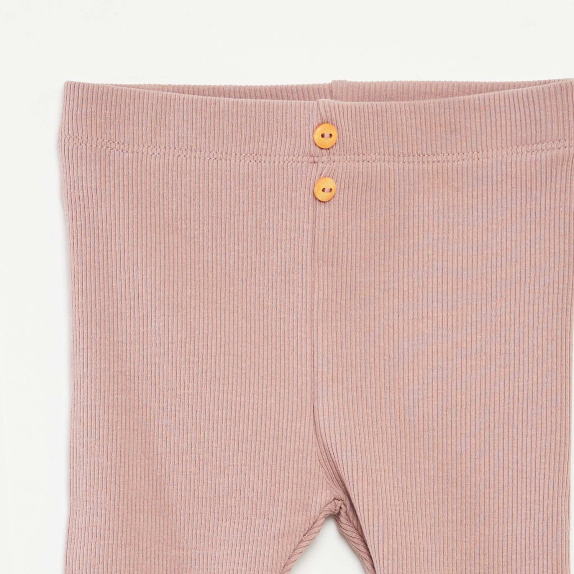 Legging côtelé avec boutons ROSE