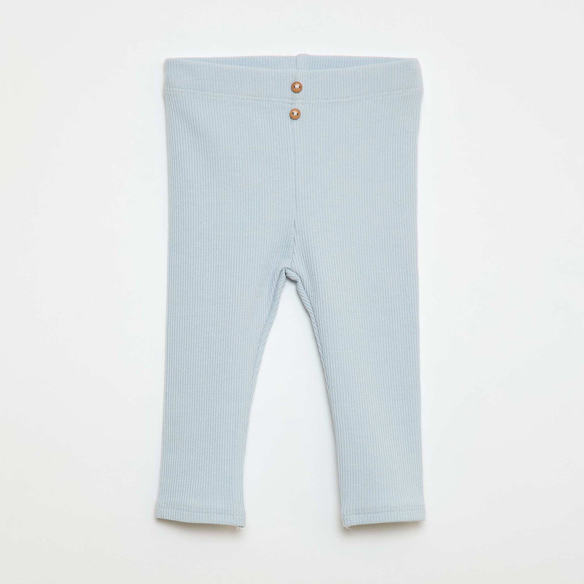 Legging côtelé avec boutons GRIS