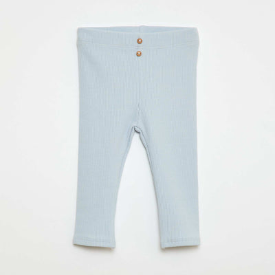 Legging côtelé avec boutons GRIS