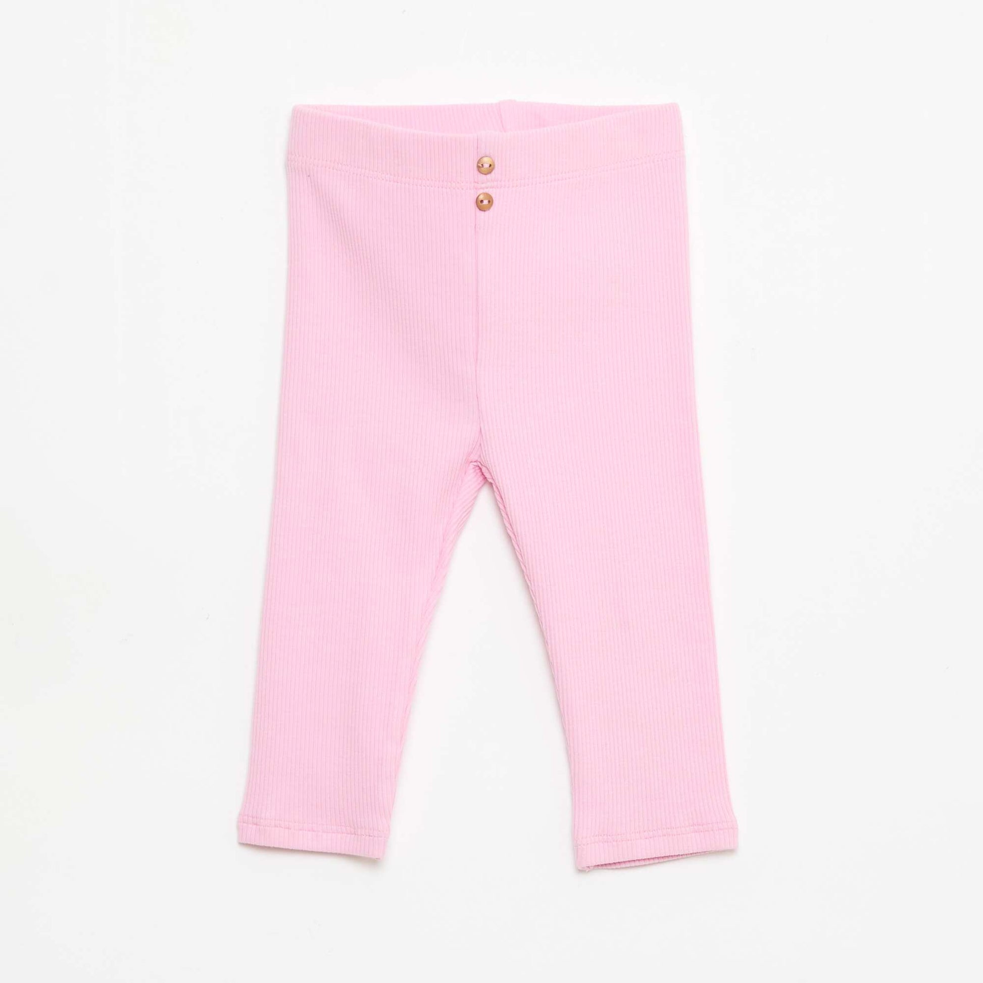Legging côtelé avec boutons ROSE