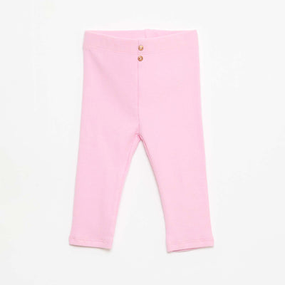 Legging côtelé avec boutons ROSE