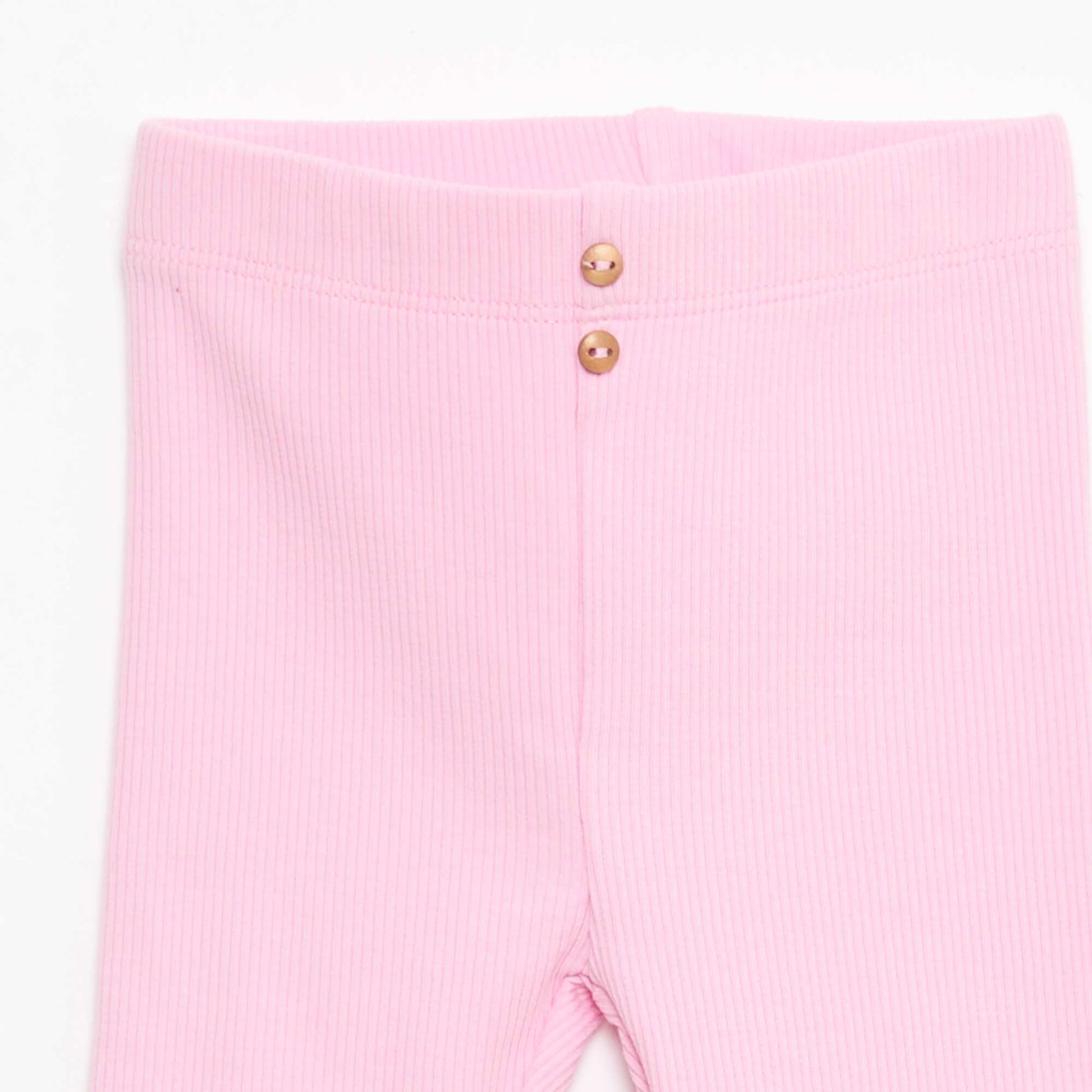 Legging côtelé avec boutons ROSE