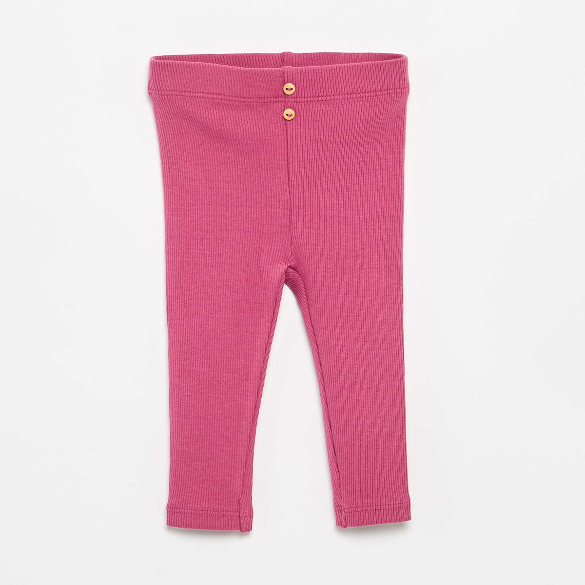 Legging côtelé avec boutons VIOLET