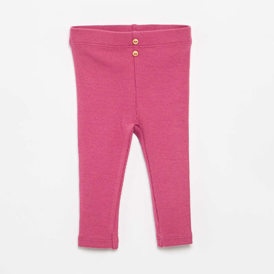 Legging côtelé avec boutons VIOLET