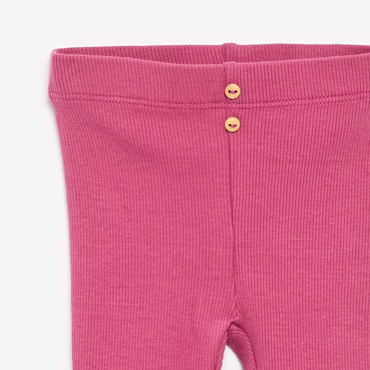 Legging côtelé avec boutons VIOLET