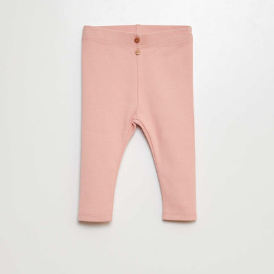 Legging côtelé avec boutons ROSE