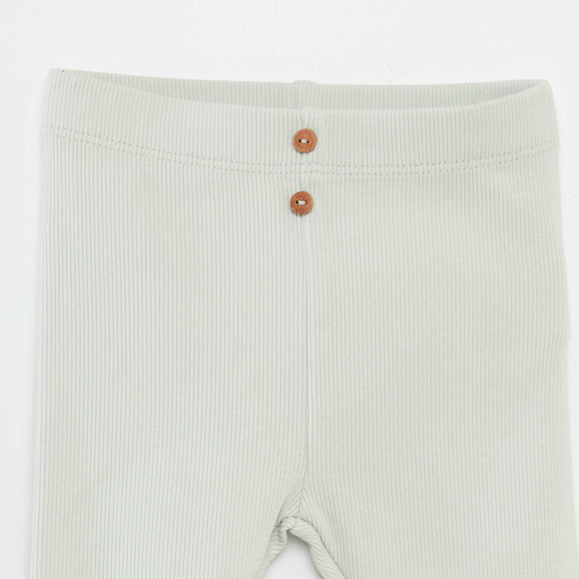 Legging côtelé avec boutons Bleu