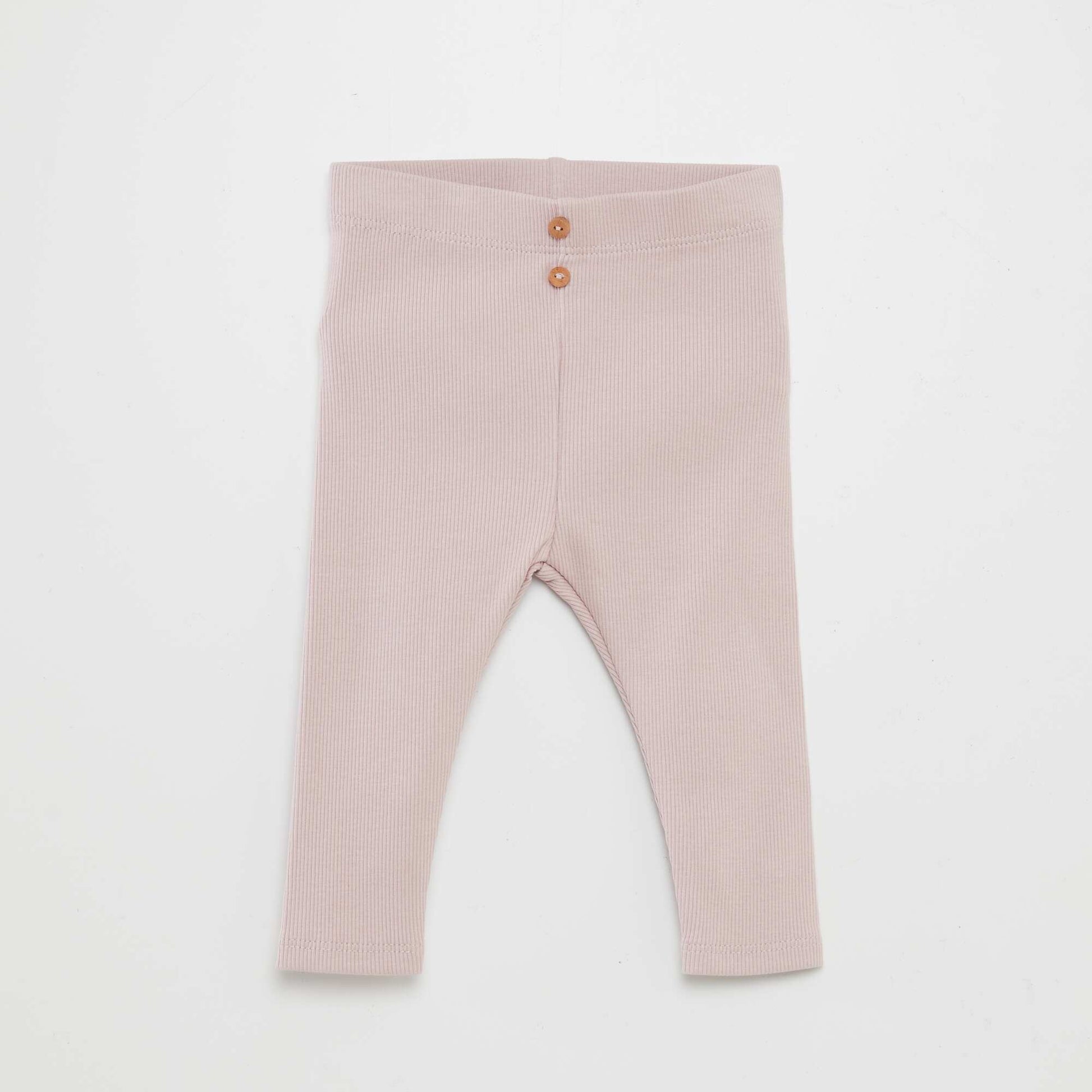 Legging côtelé avec boutons VIOLET