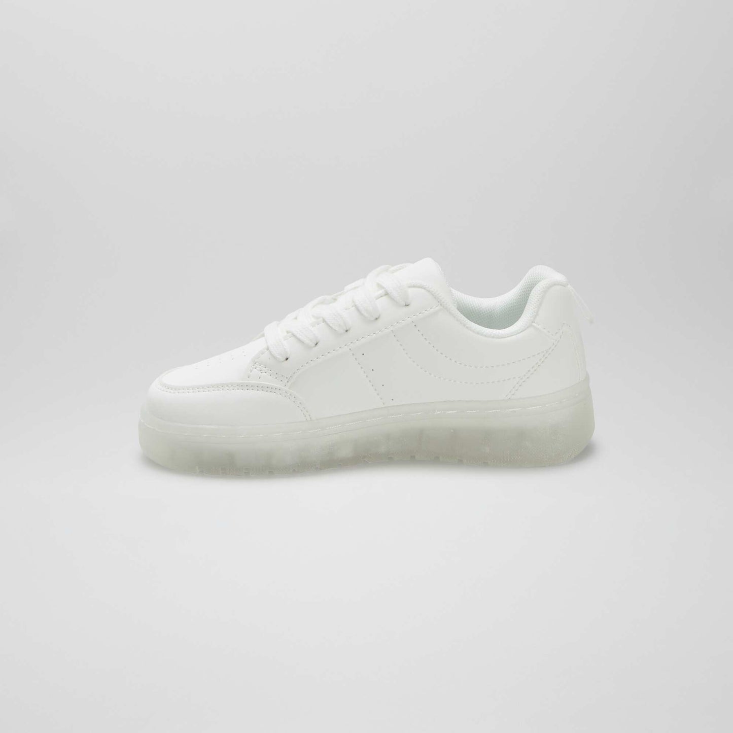 Baskets avec semelle translucide Blanc