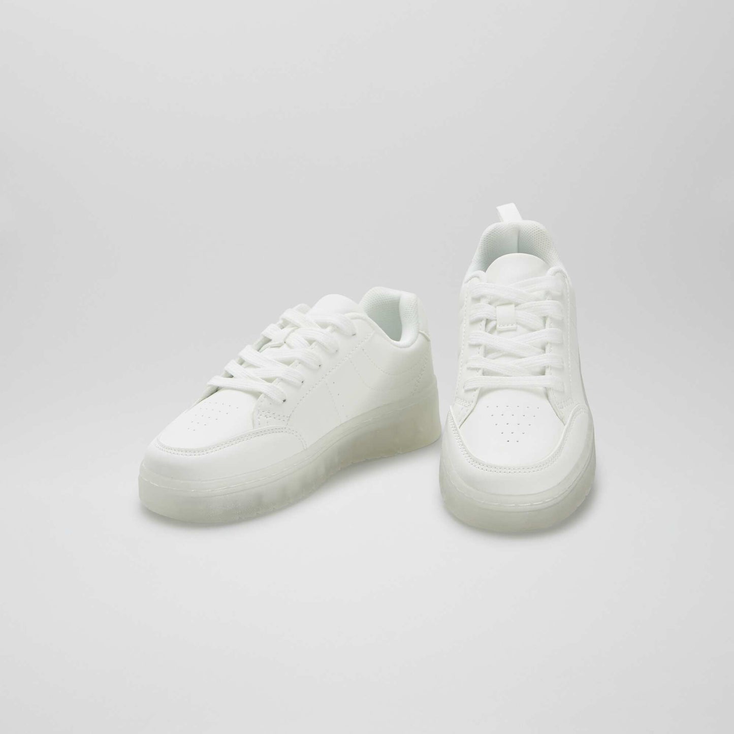 Baskets avec semelle translucide Blanc