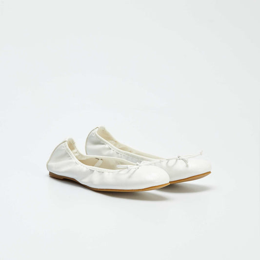 Ballerines plates Blanc