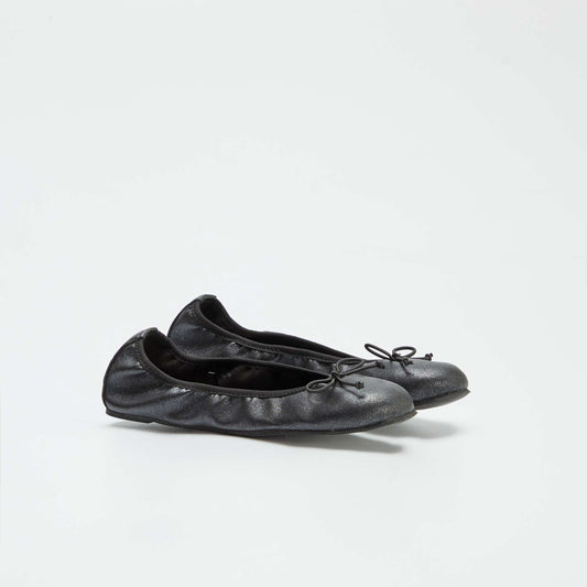 Ballerines plates Noir