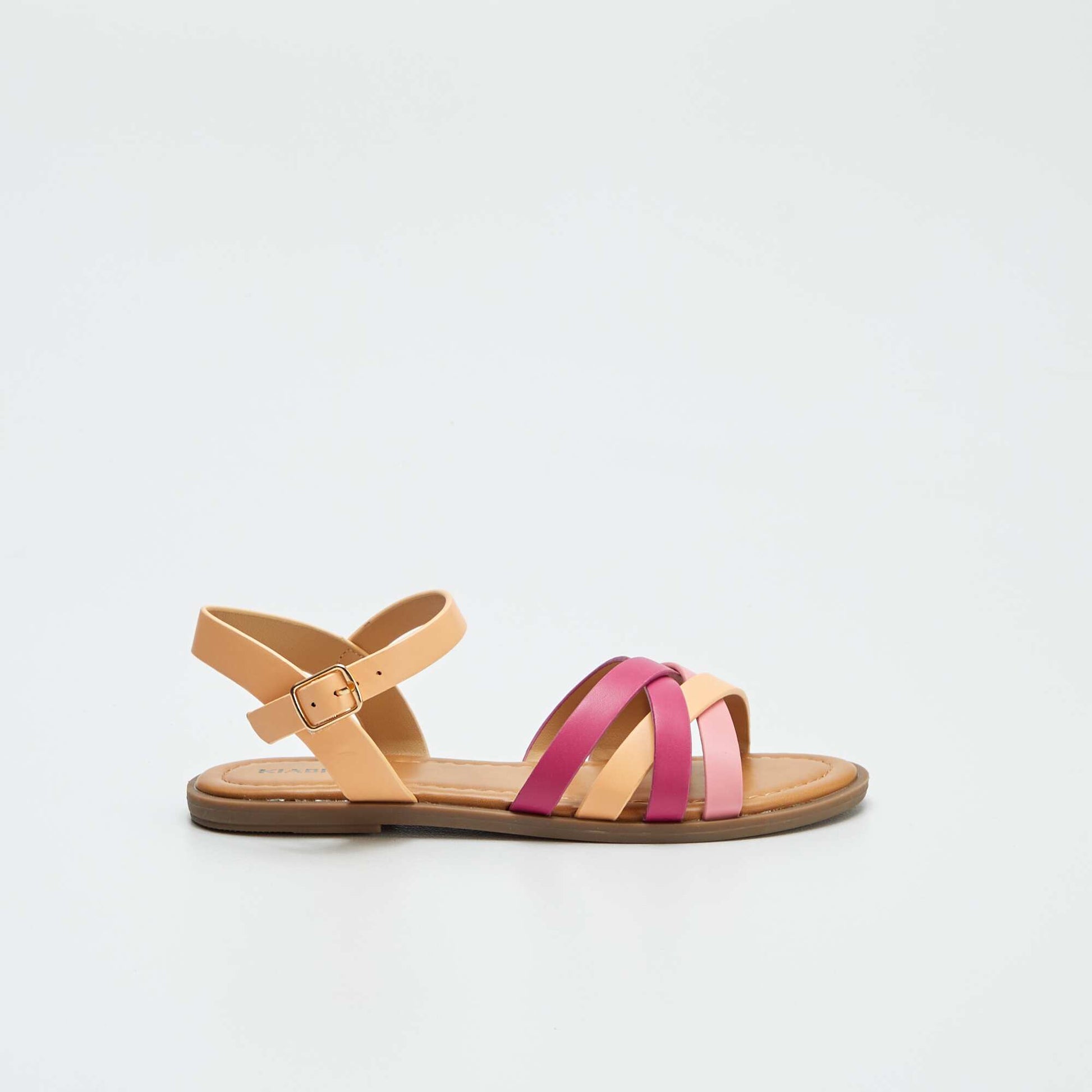 Sandales à brides croisées Rose
