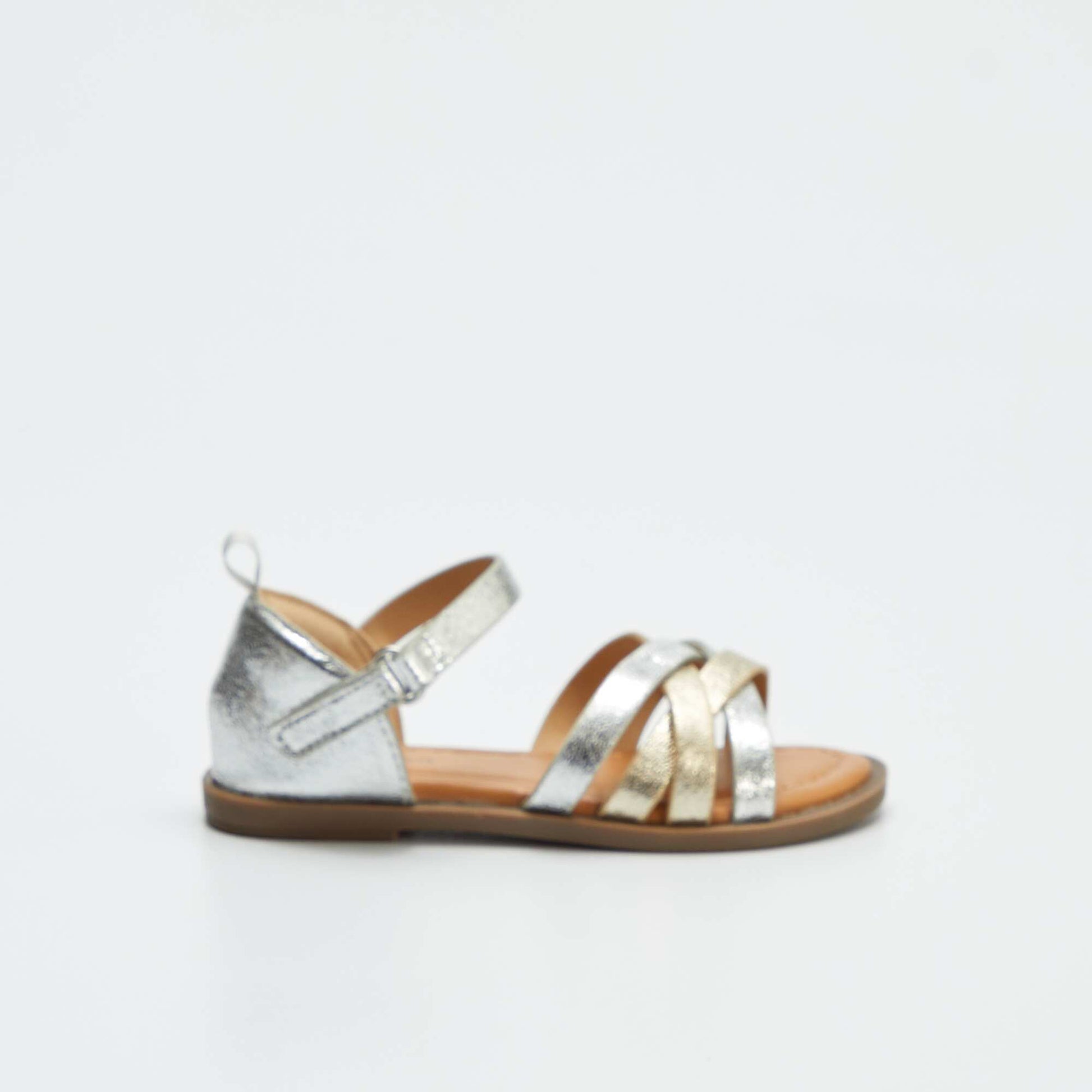 Sandales irisées multi-brides Doré