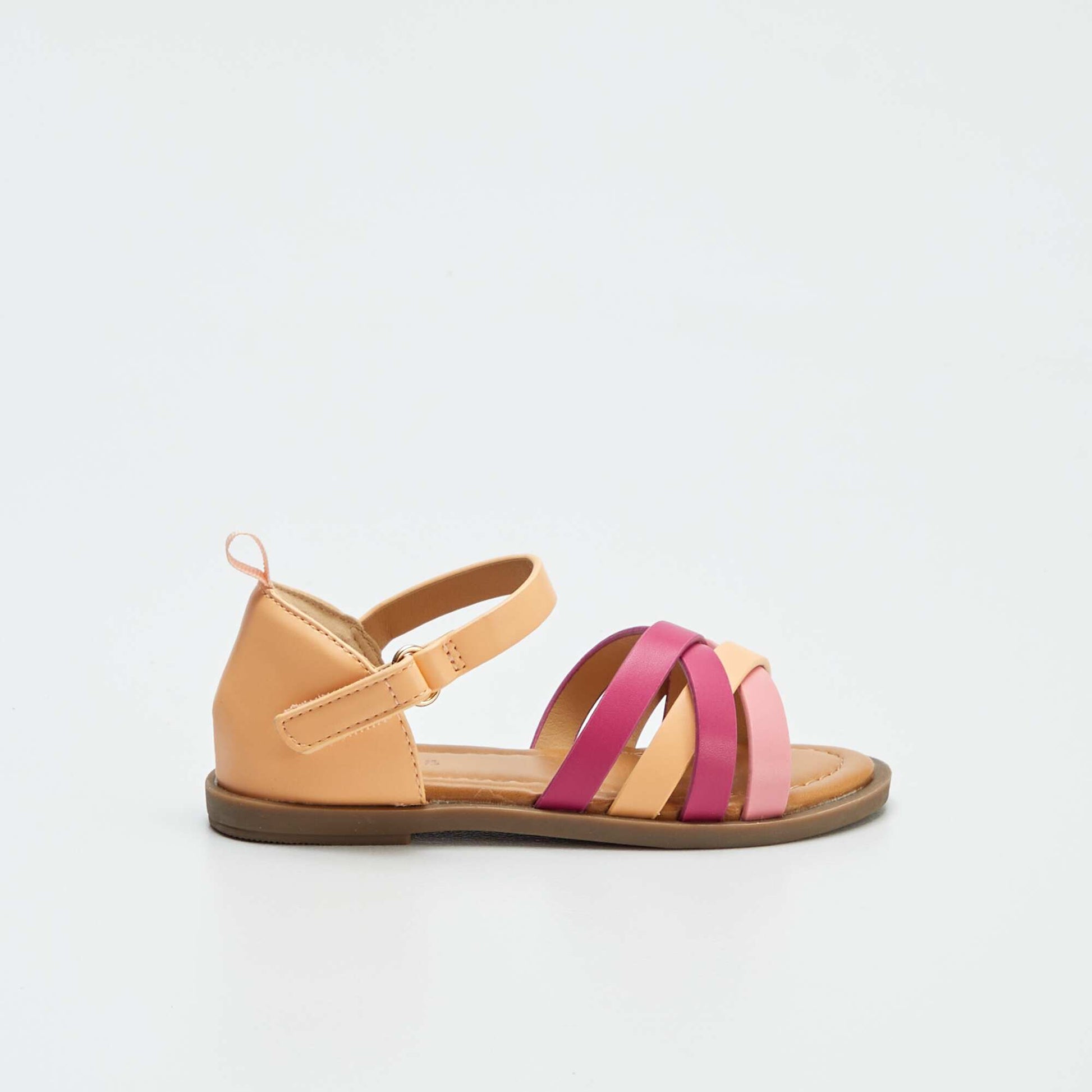 Sandales irisées multi-brides Rose