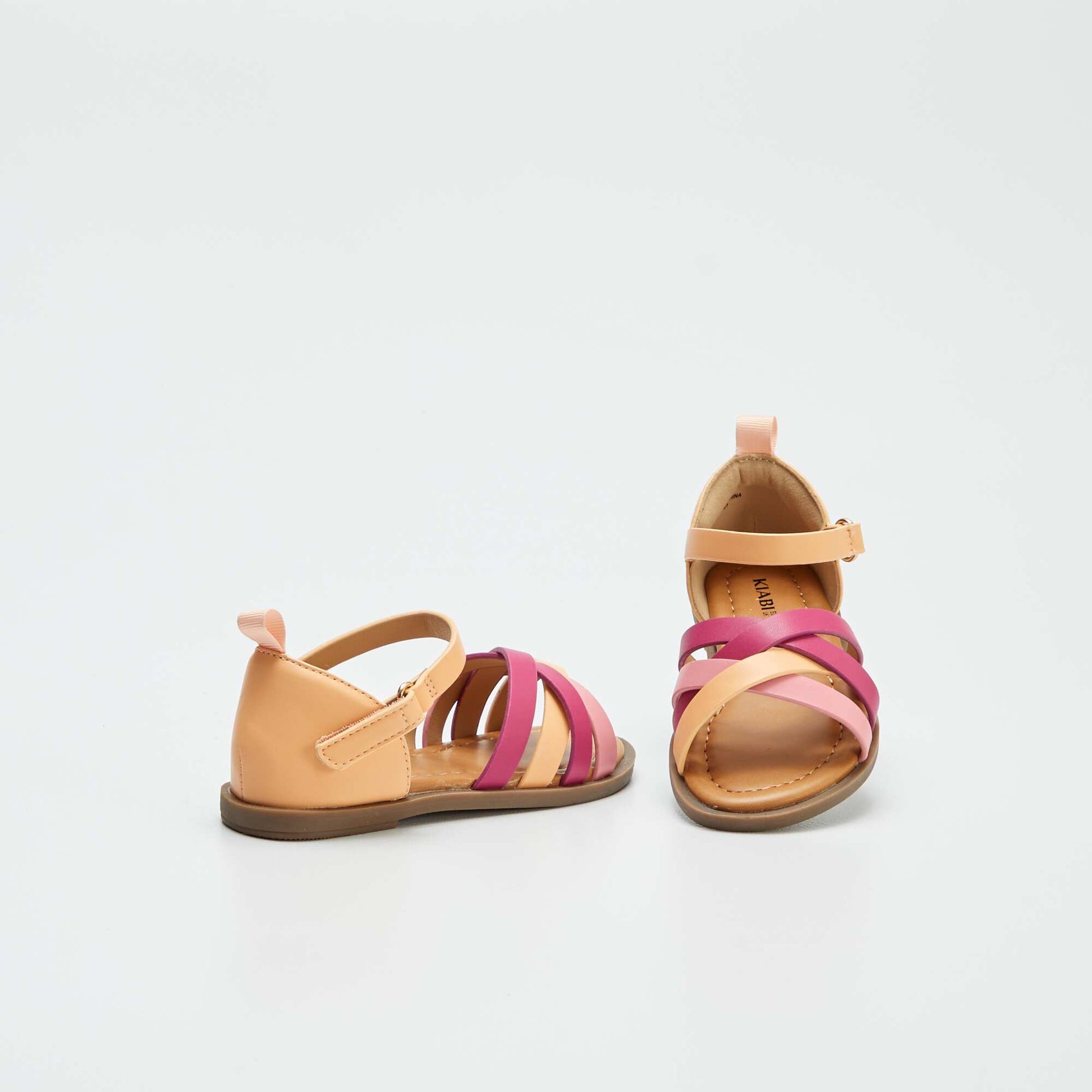 Sandales irisées multi-brides Rose